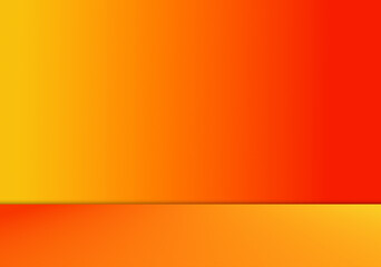 Orange background gredient studio room autumn summer season backdop red empty floor wall texture kitchen scene mockup platform for presentation promotion sale loft table cosmetic tropical pattern.