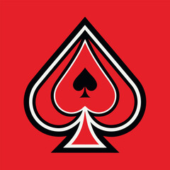 Fototapeta premium vector playing card icon of the spade