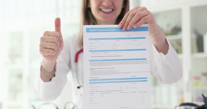 Doctor approved concept of health insurance application