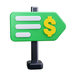 signpost 3d render icons