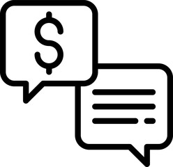 money talk icon vector.