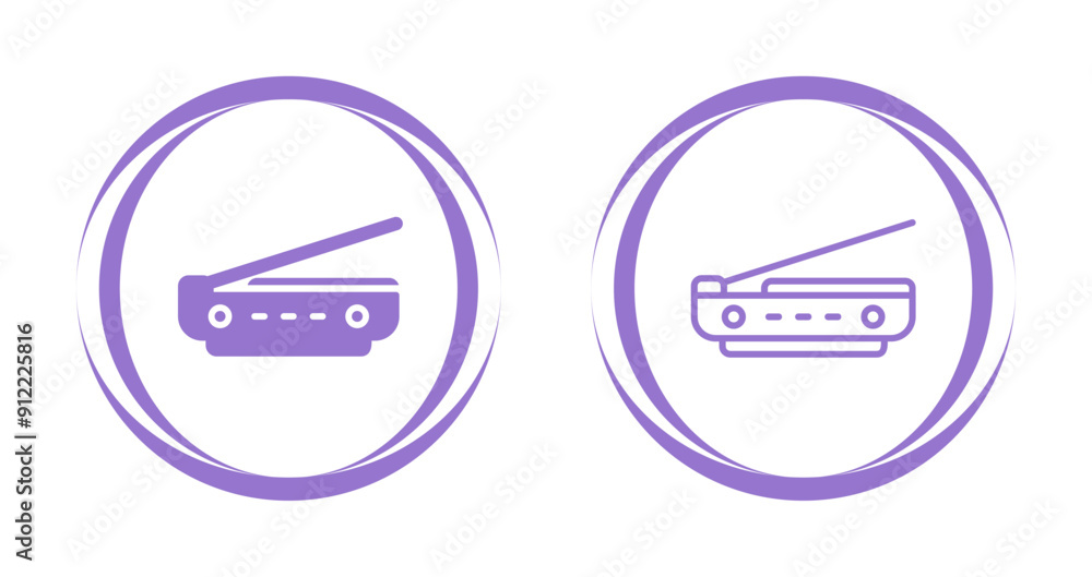 Poster scanner vector icon