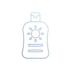 Suntan lotion vector icon