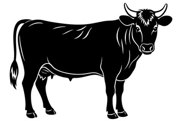 cow silhouette, cow vector illustration, bull, cow icon