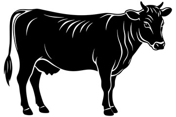 Cow silhouette vector illustration