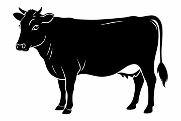 cow silhouette, cow vector illustration, bull, cow icon