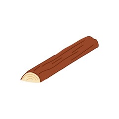 cut wood log cartoon. tree trunk, bark material, timber texture cut wood log sign. isolated symbol vector illustration