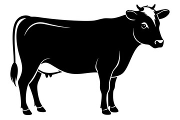 cow silhouette, cow vector illustration, bull, cow icon