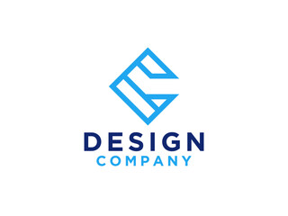 Abstract Initial Letter C Logo. Geometric Linear Style isolated on White Background. Usable for Business and Branding Logos.