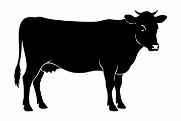 cow silhouette, cow vector illustration, bull, cow icon