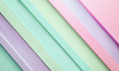 Fototapeta premium Colorful soft pastel paper background. Flat lay, top view.
