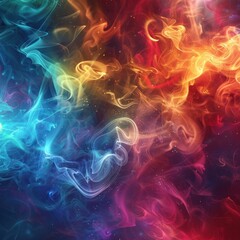 Obraz premium 11. Colorful smoke trails, abstract background, ethereal feel