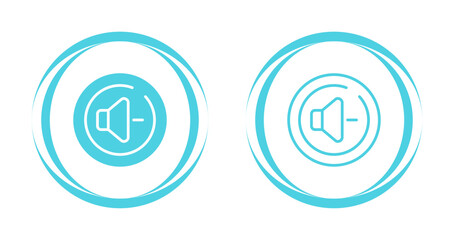 Volume Down Circle Vector Icon