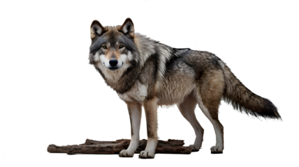 wolf isolated on white transparent background png