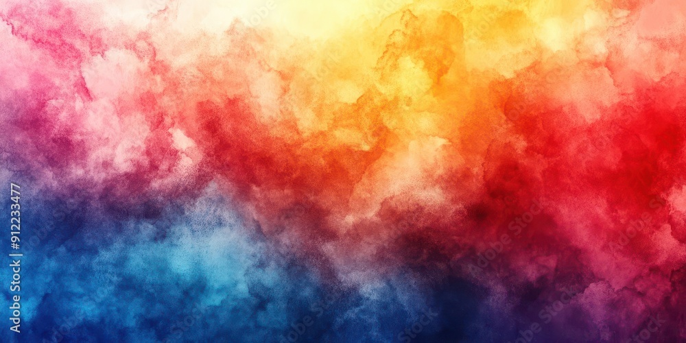 Poster vibrant watercolor texture background with dynamic color blends creates a mesmerizing visual experie