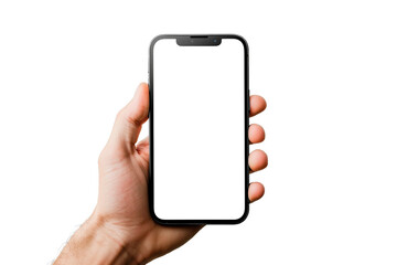 Hand h&auml;lt Smartphone: Modernes Mobilger&auml;t, Touchscreen und drahtlose Kommunikation