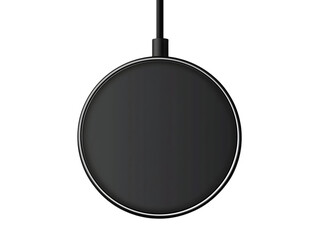 Wireless phone charger isolated on transparent or white background
