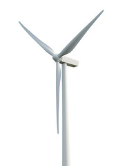 Wind turbine isolated on transparent or white background