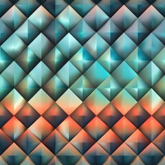 Seamless pattern of diamond-shaped tiles with a gradient effect
