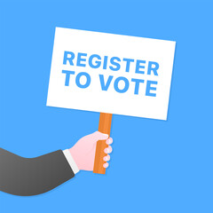 Register to vote icon. Flat style. Vector icon.