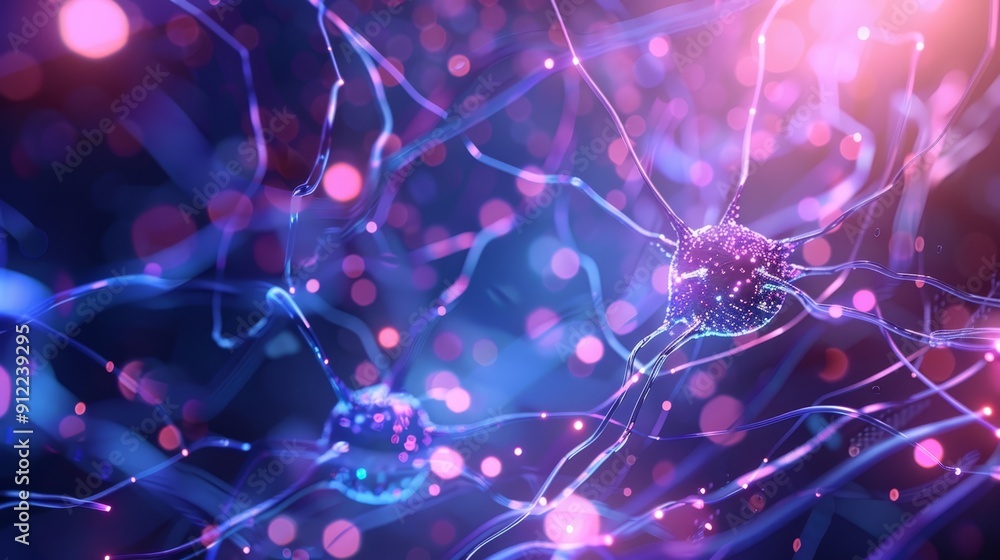 Poster neural network and artificial intelligence concept