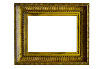 beautifully decorated, unique and antique gold picture frame