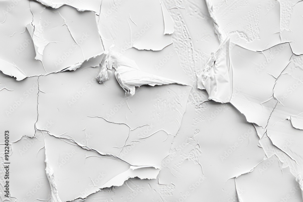 Poster a black and white photo of a worn-out wall with cracks, suitable for use in a historical or architec