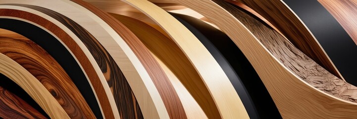 8K HDR image featuring an array of wooden patterns and grain textures, highlighting the natural beauty and variety of wood.