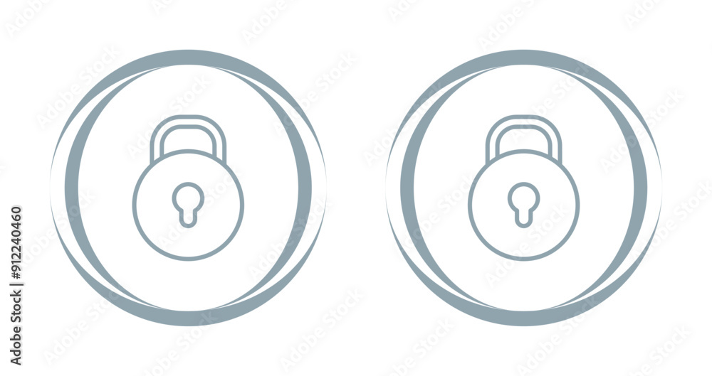 Poster padlock vector icon