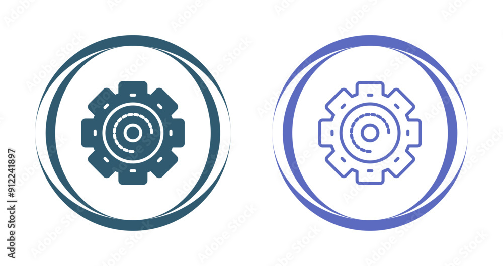 Wall mural gear vector icon