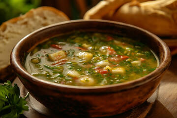 Callaloo Soup - Flavorful Caribbean Green Soup with Crab