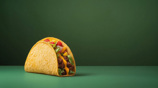tachos on green background