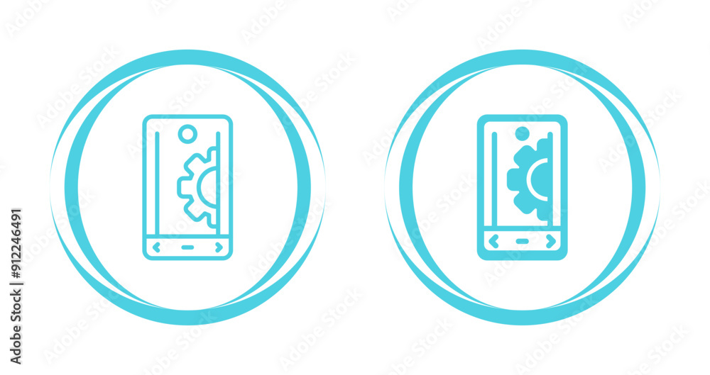 Sticker smartphone vector icon