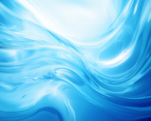 Fototapeta premium Bright blue vector background with ocean waves, bubbles, and fluid patterns, ideal for summer-themed wallpapers and