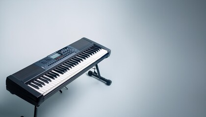 Fototapeta premium An Instrument - Synthesizer Instrument Standing On a Clean Background. Beauty Photo. 