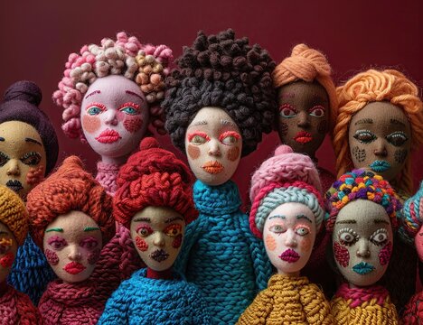 Colourful tiny girl baby dolls for sale at retail shop at Christmas market, New Market area,