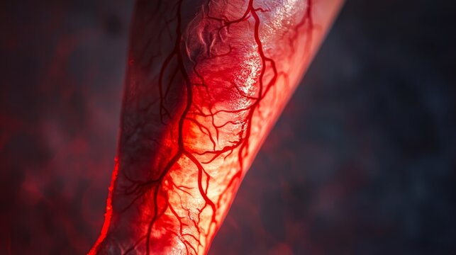 Deep Vein Thrombosis: Leg Swelling and Skin Discoloration - Medical Image