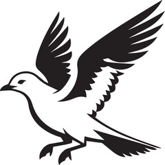 Kittiwake vector silhouette illustration