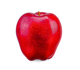 Red apple fruit isolated on white background