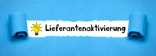Lieferantenaktivierung	