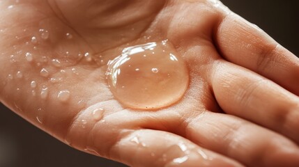 Fototapeta premium Clear Fluid-Filled Blister on Palm: Causes, Symptoms, and Treatment
