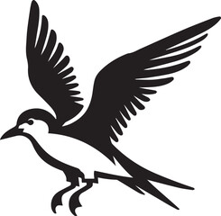 Petrel vector silhouette illustration