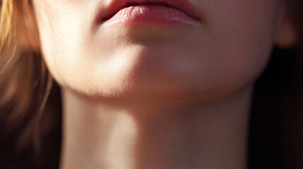 Obraz premium Swollen Thyroid Gland in Adult Neck: A Visual Guide