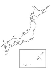 シンプル日本地図