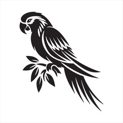A stylish parrot vector art illustration