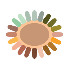 Colorful tips, palette for gel polish or shellac. Isolated vector illustration in clip art style