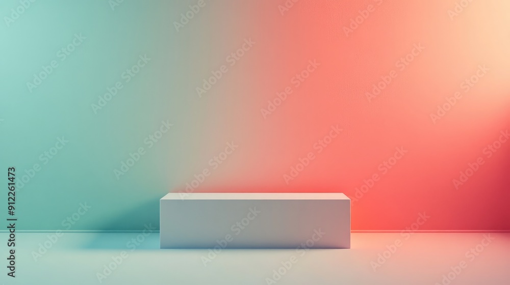 Poster minimalist color blocks with soft gradients, clean and modern