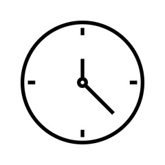 wall clock illustration vector icon. to show the time