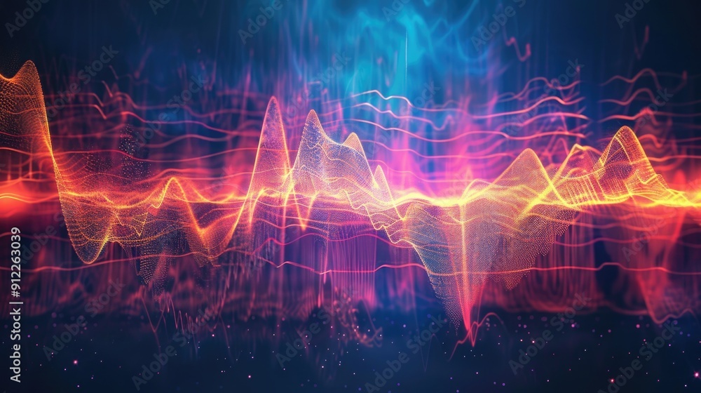 Poster a visual representation of a sound wave, great for music or science-related projects