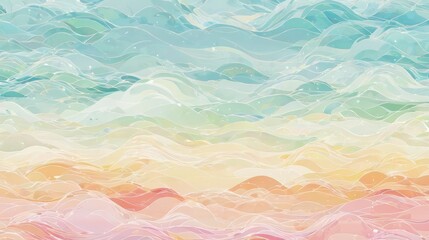 Pastel Waves Dancing